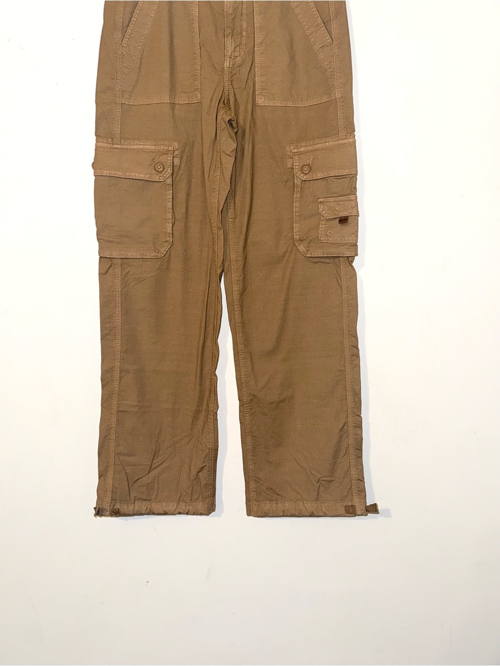 American Eagle Baggy Jogger Cargo Pants Brown Stretch Utility Pockets Size 4 NWT - Picture 3 of 10